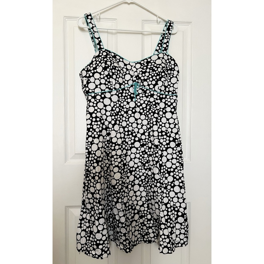 Black and white polka dot dress